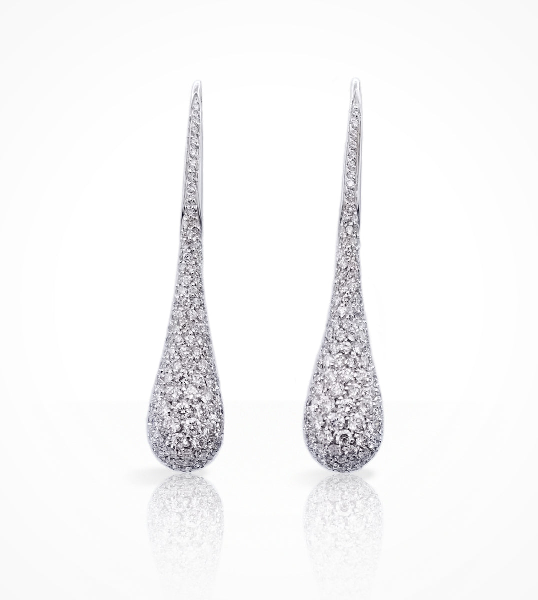 Forzieri 0.68 ctw Diamond Pave 18K White Gold Earrings at FORZIERI Canada