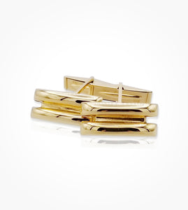 IG-003216-14kt yellow gold  double-bar cufflinks-8.6x19.4mm